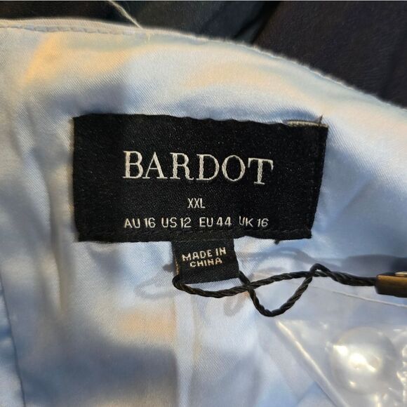 Bardot cut out slit midi in light blue NWOT size 12 - Picture 5 of 5